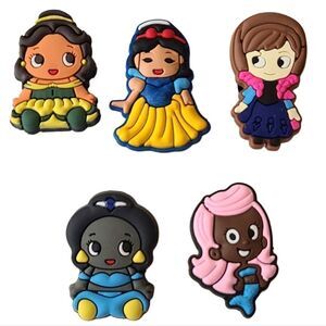 Princess 5-pc Shoe Jewelry Croc Charms Snow White Anna Belle Mermaid Disney Pack